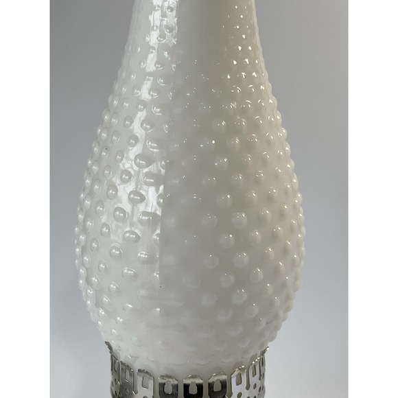 VTG Fenton Lamp Milk Glass Hobnail Underwriters laboratories Inc 17" Tall - Picture 8 of 14